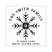 Frohe Weihnachts-Snowflake-Rücksendeadresse Gummistempel (Prägung)