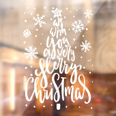 Frohe Weihnachts-Snowflakes-Restaurant Fensteraufkleber (Blatt 2)