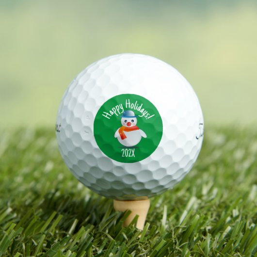 Frohe Weihnachts Snowman Custom Golf Ball (Insitu T-Shirt)