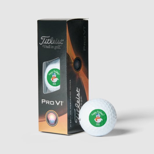 Frohe Weihnachts Snowman Custom Golf Ball (Verpackung)