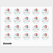 Frohe Weihnachts-Snowman-Geschenk-Tag Sticker (Blatt)