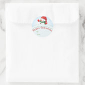 Frohe Weihnachts-Snowman-Geschenk-Tag Sticker (Tasche)