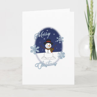 Frohe Weihnachts-Snowman-Grußkarte Feiertagskarte