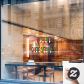 Frohe Weihnachts Snowman Office, Zuhause & Store V Fensteraufkleber (Café-Fenster)