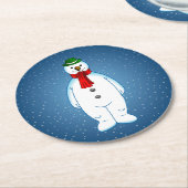 Frohe Weihnachts Snowman Paper Untersetzer (Angewinkelt)