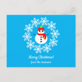 Frohe Weihnachts-Snowman Postcard Postkarte (Vorderseite)
