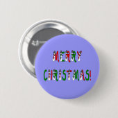 Frohe Weihnachts Snowman Schriftart Button (Vorne & Hinten)
