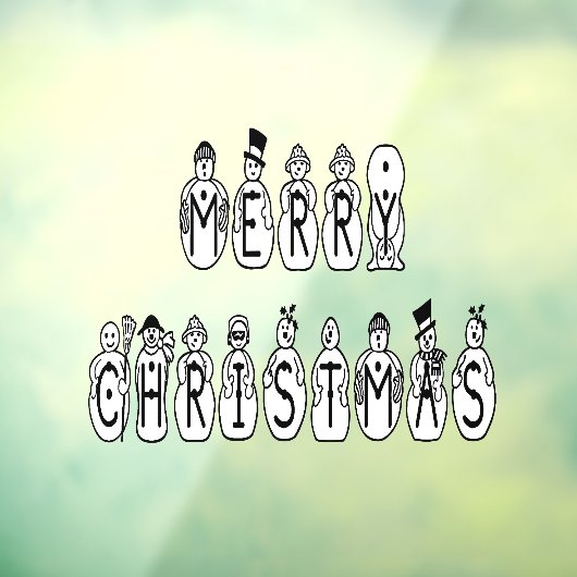 Frohe Weihnachts Snowman Wohngestaltung Store Viny Fensteraufkleber (Blatt 3)