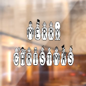 Frohe Weihnachts Snowman Wohngestaltung Store Viny Fensteraufkleber (Blatt 2)