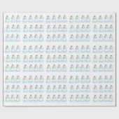 Frohe Weihnachts Snowman Wrapping Paper Geschenkpapier (Flach)