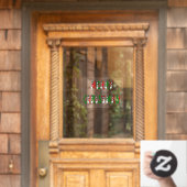 Frohe Weihnachts Snowman Zuhause oder Store 11x8 V Fensteraufkleber (Haustür)