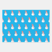 Frohe Weihnachts-Snowmen-Muster Geschenkpapier Set (Vorderseite 3)
