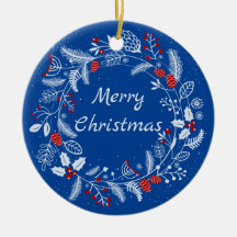 Frohe Weihnachts Snowy Wreath