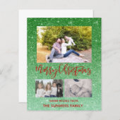 Frohe Weihnachts Sparkle Glitzer Foto Budget (Vorne/Hinten)