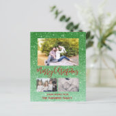 Frohe Weihnachts Sparkle Glitzer Foto Budget (Stehend Vorderseite)