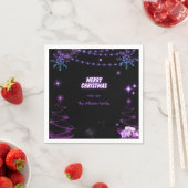 Frohe Weihnachts-Sparkling-Bäume | Snowflakes Star Serviette (Beispiel)