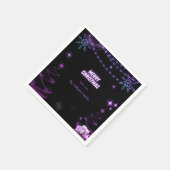 Frohe Weihnachts-Sparkling-Bäume | Snowflakes Star Serviette (Ecke)