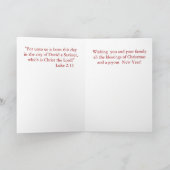 Frohe Weihnachts-Sparrow! mit der Schrift Feiertagskarte (Innenseite)