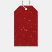 Frohe Weihnachts Spaß dunkelrot personalisierter U Geschenkanhänger (Rückseite)