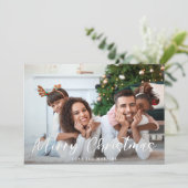 Frohe Weihnachts-Spaß-Script-Foto (Stehend Vorderseite)