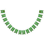 Frohe Weihnachts Spaß Skeleton Red Stars Green Wimpelkette (Alle)