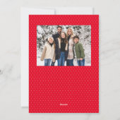 Frohe Weihnachts-Spaß-Skript einfach rot zwei Foto Feiertagskarte (Rückseite)