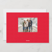 Frohe Weihnachts-Spaß-Skript einfach rotes Foto Feiertagskarte (Rückseite)