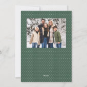 Frohe Weihnachts-Spaß-Skript einfache grünes Foto Feiertagskarte (Rückseite)