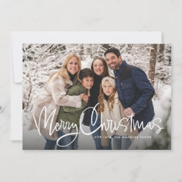 Frohe Weihnachts-Spaß-Skript einfaches Foto Feiertagskarte