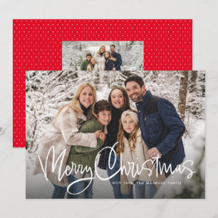 Frohe Weihnachts-Spaß-Skript einfaches Foto Feiertagskarte