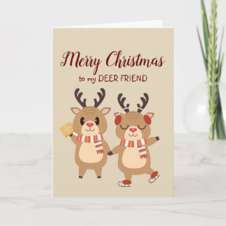 Frohe Weihnachts Special DEER Friend Bestes Gesche Feiertagskarte