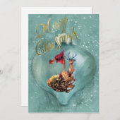 Frohe Weihnachts Special Rentierschnee Feiertagskarte (Vorne/Hinten)