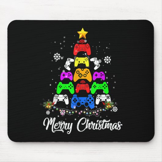 Frohe Weihnachts-Spiel-Controller Tree Kinder Erwa Mousepad (Vorne)
