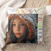 Frohe Weihnachts spielerische Buchstaben Custom Fo Kissen (Decke)