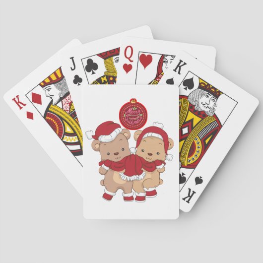 Frohe Weihnachts Spielkarten Deck (Rückseite)