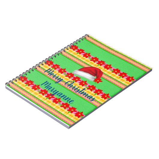 Frohe Weihnachts-Spiral-Notebook Weihnachtsmann's Notizblock (Linke Seite)