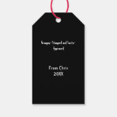 Frohe Weihnachts Spooky Gothic Geschenkanhänger (Rückseite)