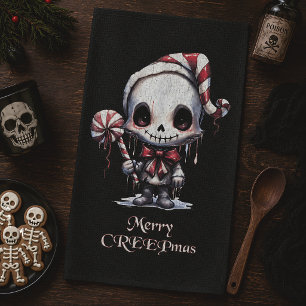 Frohe Weihnachts Spooky Gothic Geschirrtuch