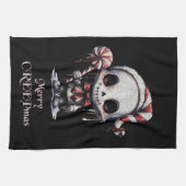 Frohe Weihnachts Spooky Gothic Geschirrtuch (Horizontal)