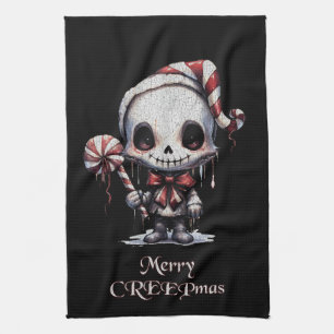 Frohe Weihnachts Spooky Gothic Geschirrtuch
