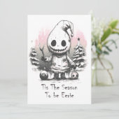 Frohe Weihnachts Spooky Gothic Ghost Feiertagskarte (Stehend Vorderseite)