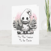 Frohe Weihnachts Spooky Gothic Ghost Karte (Vorderseite)
