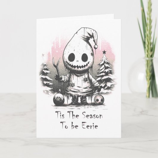 Frohe Weihnachts Spooky Gothic Ghost Karte (Vorderseite)