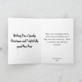 Frohe Weihnachts Spooky Gothic Ghost Karte (Innenseite)