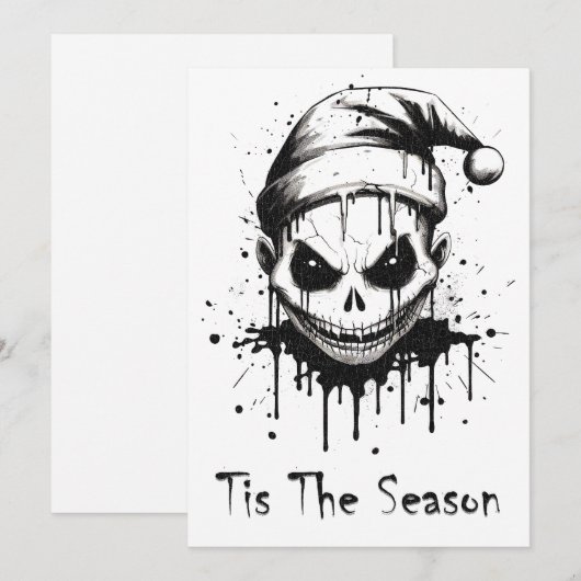 Frohe Weihnachts Spooky Gothic Horror Feiertagskarte (Vorne/Hinten)