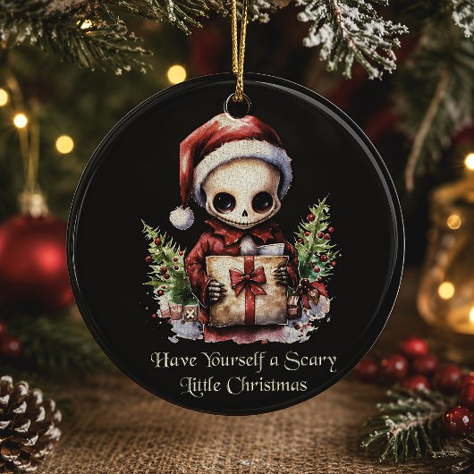 Frohe Weihnachts Spooky Gothic Keramik Ornament