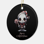 Frohe Weihnachts Spooky Gothic Keramik Ornament (Links)