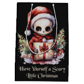 Frohe Weihnachts Spooky Gothic Mittlere Geschenktüte (Rückseite)