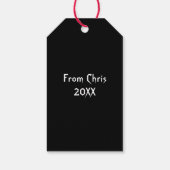 Frohe Weihnachts Spooky Skeleton Gothic Geschenkanhänger (Rückseite)