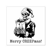 Frohe Weihnachts Spooky Skeleton Gothic Permastempel (Design)